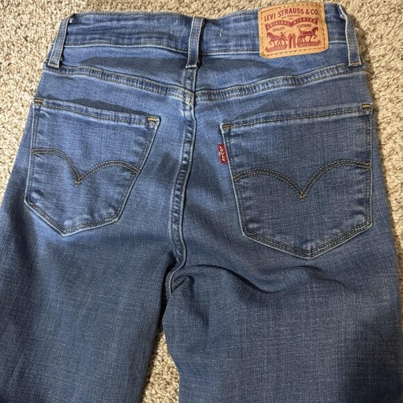 Levis 721 High Rise Skinny Jeans Womens 24 Blue Denim Stretch Water Less - Picture 8 of 13